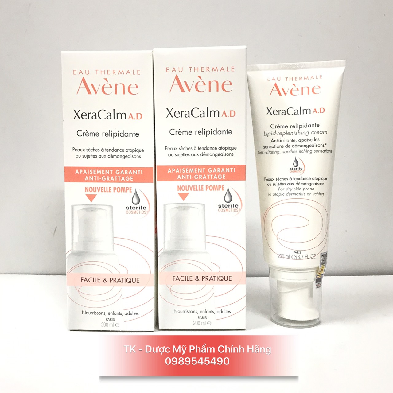 Kem dưỡng ẩm cho da khô ngứa avene xeracalm ad cream - 200ml