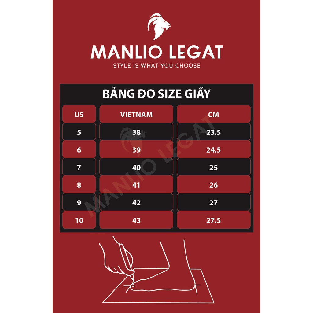 Giày tây - giày công sở nam Manlio Legat màu đen dáng basic G725-B
