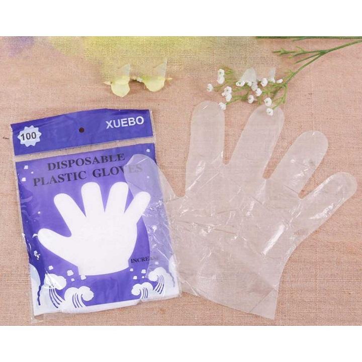 Găng Tay Nilon Sử Dụng 1 Lần (Bịch 100 cái)