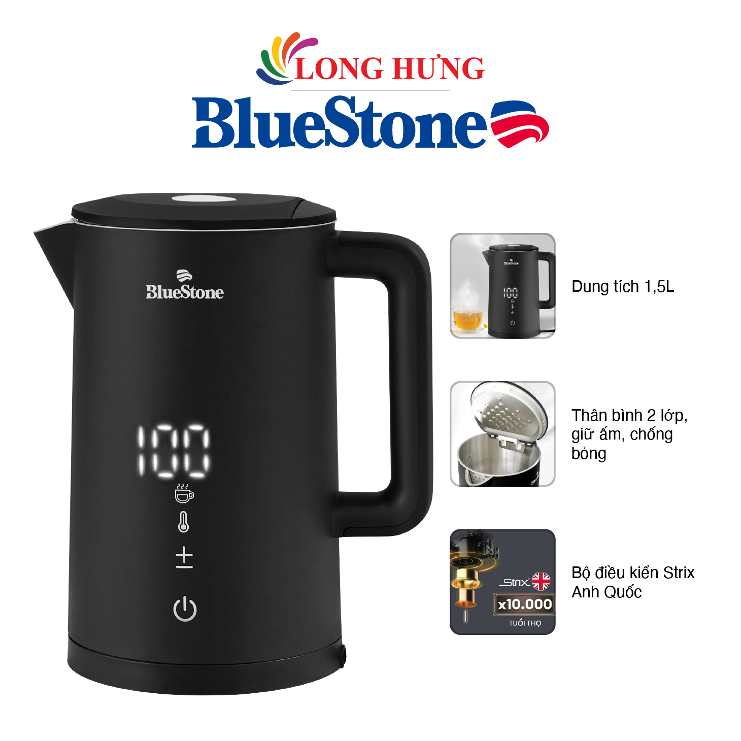 Bình đun siêu tốc Bluestone KTB-3466 - Hàng chính hãng