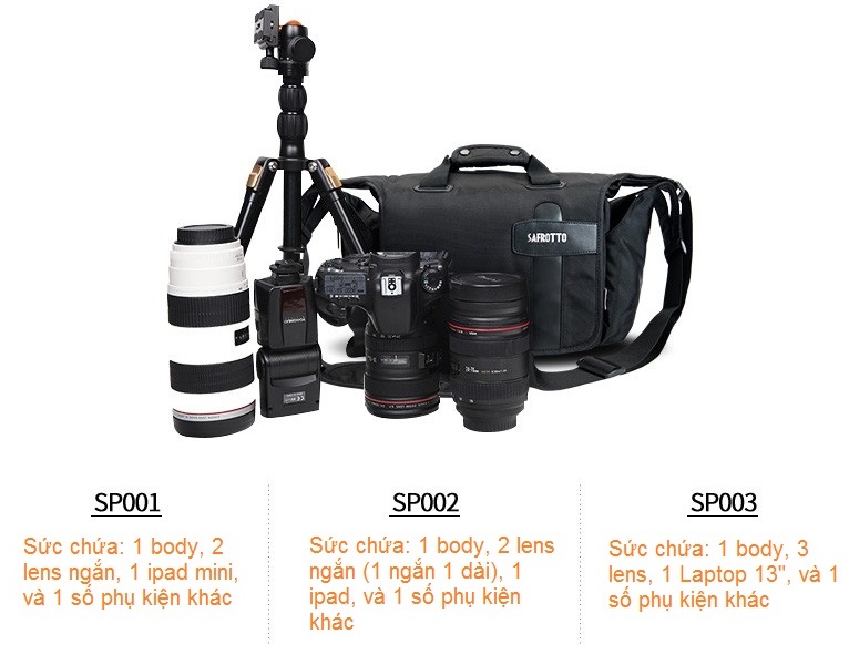 [HCM]Túi máy ảnh Safrotto SP-003 chống nước