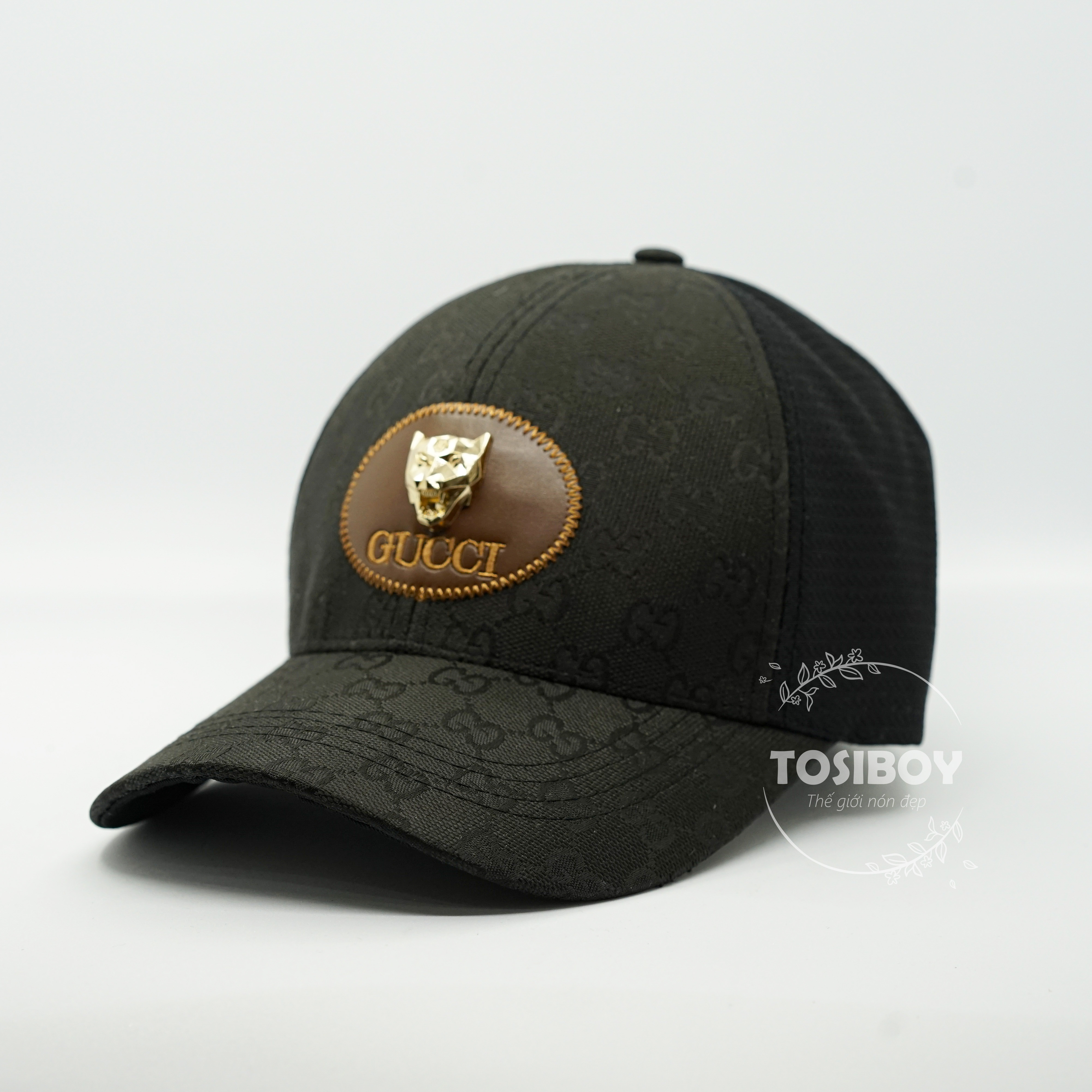 Nón kết Gucci đính logo hổ sắt