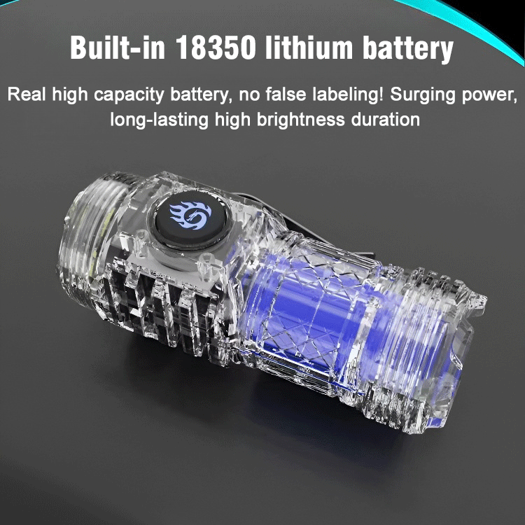 German Super Lighting Flashlight Mini Portable Thumb Light Waterproof Flashlight Ultra Long Life Flashlight Brightness Adjustable Flashlight Camping Flashlight迷你超强手电