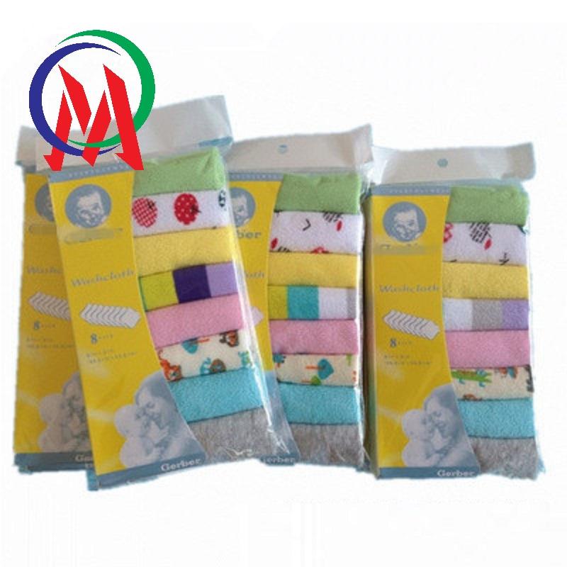 [HCM][Mua lẻ giá sỉ] Combo 8 khăn cotton cho bé 20x20cm