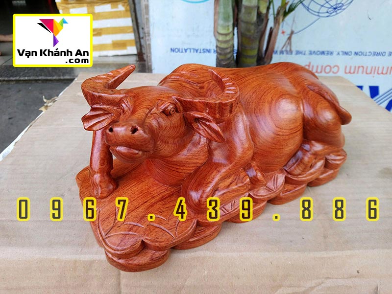 Tượng Trâu Tài Lộc gỗ hương - Tượng Phong Thủy - Trang Trí Nhà Cửa Decor - Quà Tặng Tân Gia - Quà Tặng Ý Nghĩa - Đồ Gỗ Mỹ Nghệ