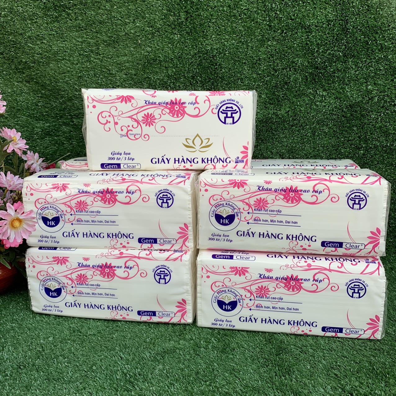 COMBO 10 BỊCH GIẤY RÚT LỤA 3 LỚP 300 TỜ