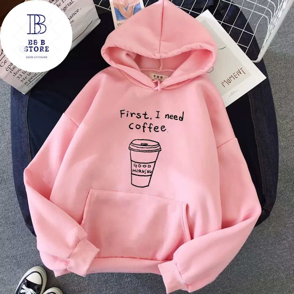 ÁO KHOÁC HOODIE NỈ UNISEX COFFEE FORM RỘNG NAM NỮ NHIỀU MÀU CỰC ĐẸP