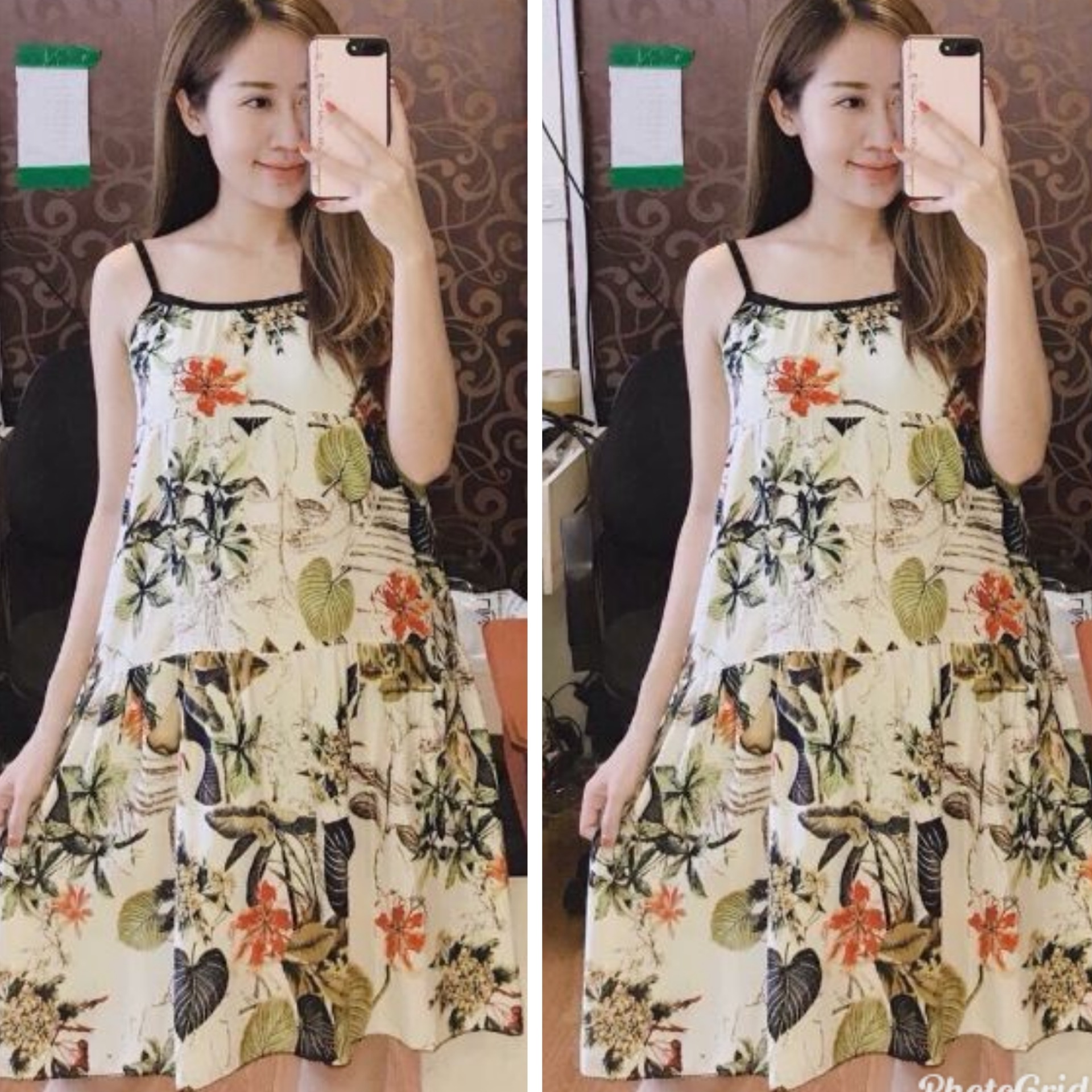 Váy lanh 2 dây chất mát