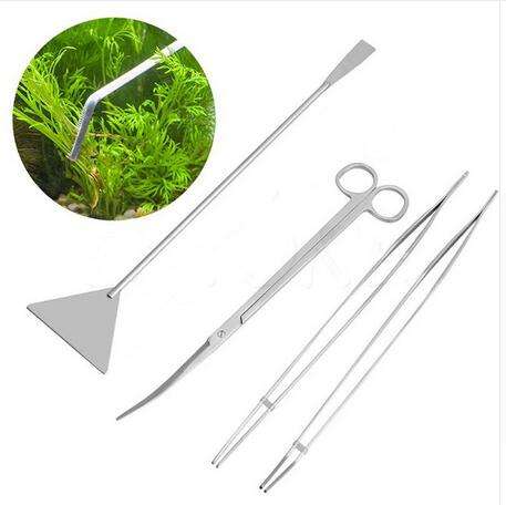 Nhíp trồng cây thủy sinh, kéo tỉa cây thủy sinh, cạo rêu inox