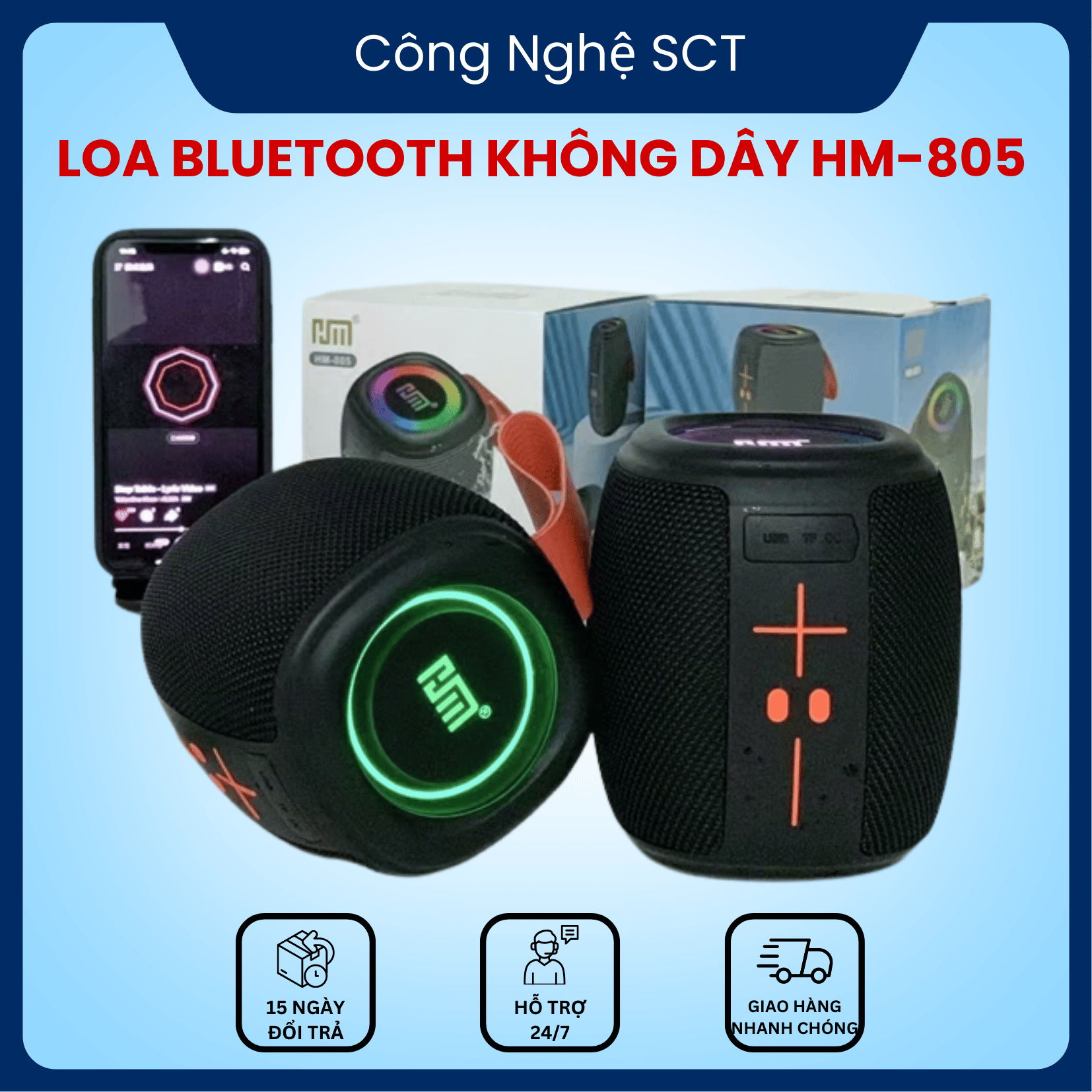 ( SALE RẺ ) Loa Bluetooth HM-805 , BOOMS885 & BOOMS883 Mini – Âm Thanh Sống Động , Kết Nối Dễ Dàng , Nghe Nhạc, Xem Phim Đều Đỉnh