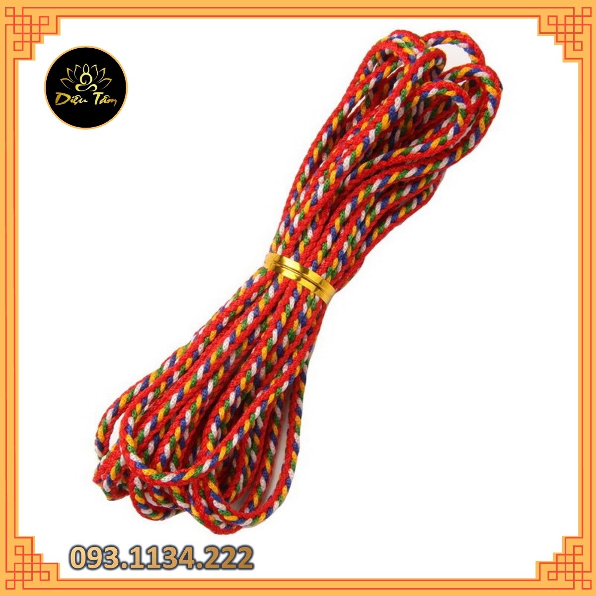 Cuộn Chỉ ngũ sắc tết vòng phong thủy trừ mà,bình an may mắn