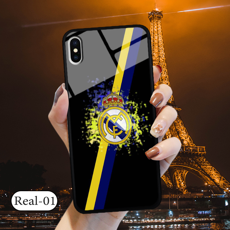 Ốp kính 3D IPHONE XS MAX - in biểu tượng đội bóng