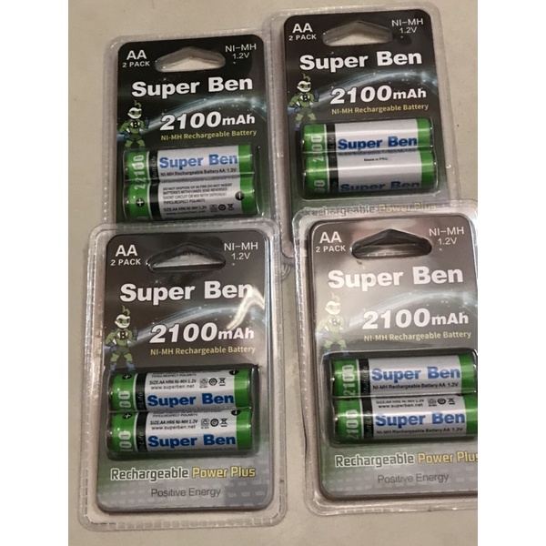 Pin sạc AA 2100mAh, giá vĩ 2 viên