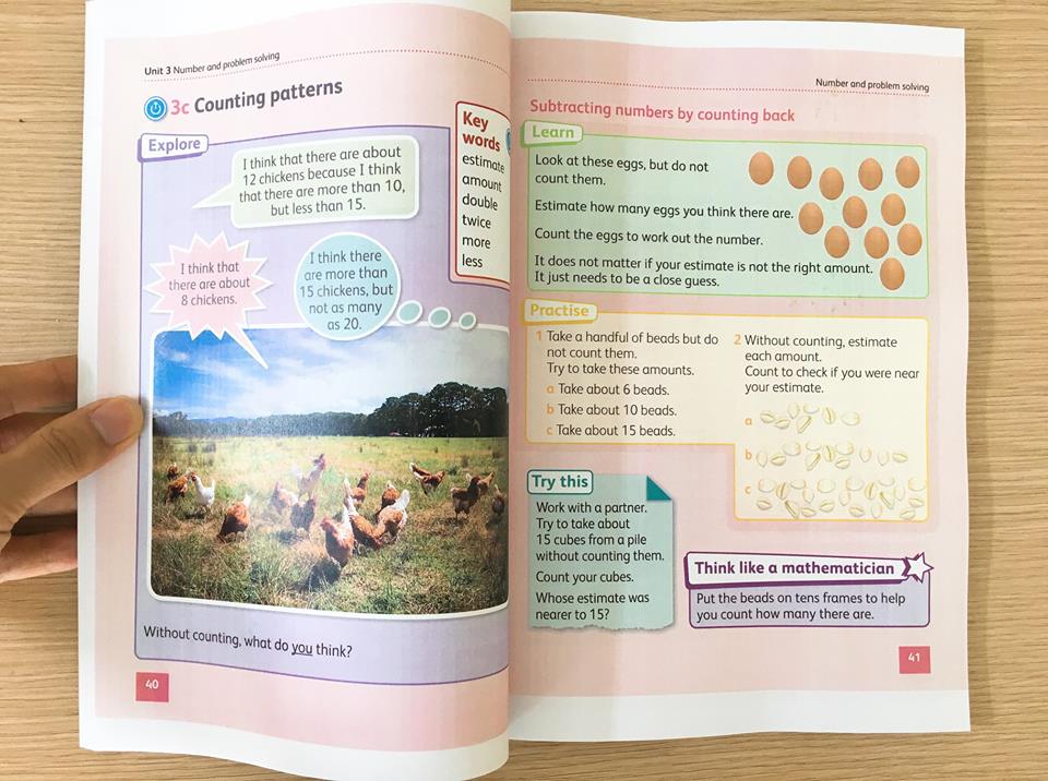 [Sale sốc!] Hodder Cambridge Primary Maths- Stage 1- LB +WB - in đẹp