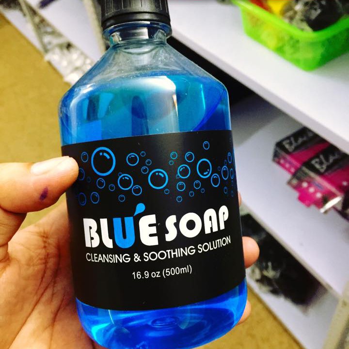 Dung dịch Blue Soap 500ml Tạo Bọt Lau Mực Xăm