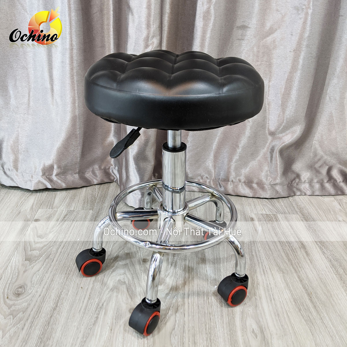 (FREESHIP) Ghế SpaTRÒN MÚI Chân Xoay Loại Đẹp, GHẾ XOAY 360 ĐỘ SPA Dành cho phun săm, nối mi, cắt tốc và gội đầu (hàng có sẵn )