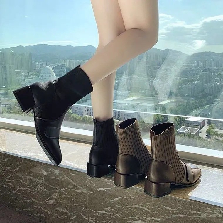 Giày bốt/ boots da lót lông ấm áp đế cao 3cm siêu nhẹ cực xinh