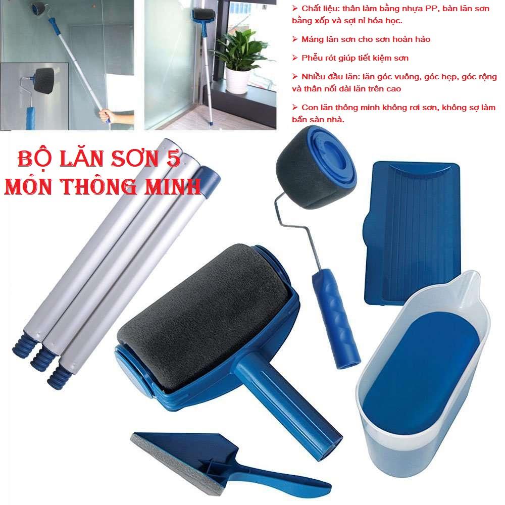 Nơi Bán Lăn Sơn Thông Minh Giá Rẻ, Uy Tín, Chất Lượng,Lăn Sơn Thông Minh,Lô Lăn Sơn Thông Minh 5 Món Công Nghệ Châu Âu Lăn Sơn Không Hề Rơi Rớt, Thích Hợp Cho Công Trình Lăn Lại Sơn Hoặc Gia Đình Sửa Chữa,Bảo Hành Uy Tín 1 Đổi 1.