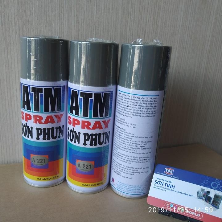 SƠN XỊT ATM MÀU XÁM SÁNG A221