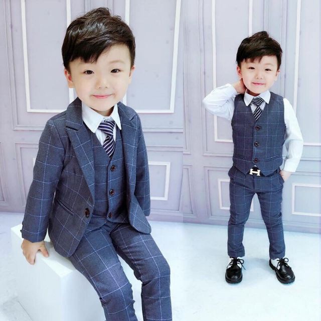 Set bộ vest cao cấp 3 chi tiết cho bé trai 10-30kg