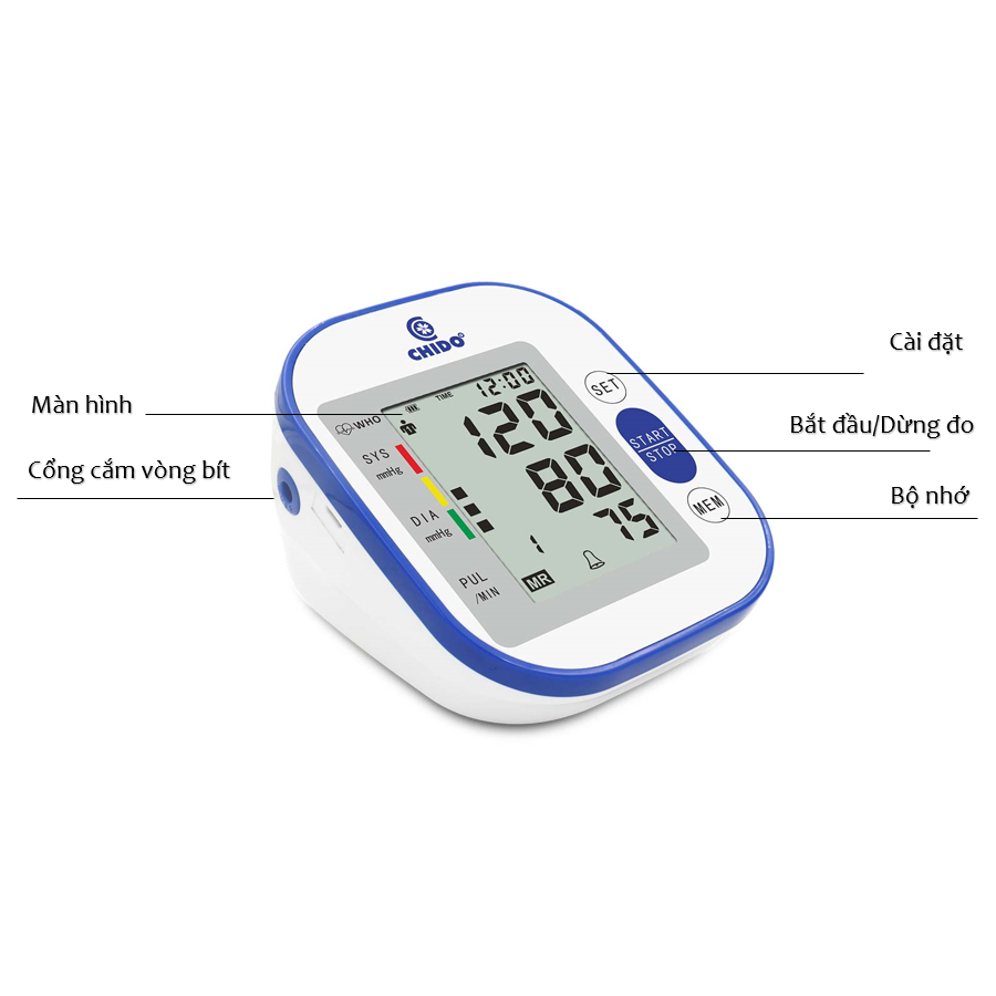 Máy đo huyết áp bắp tay tự động Chido