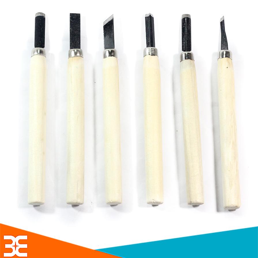 Bộ Dao Tiện Cán Gỗ 6 Chiếc