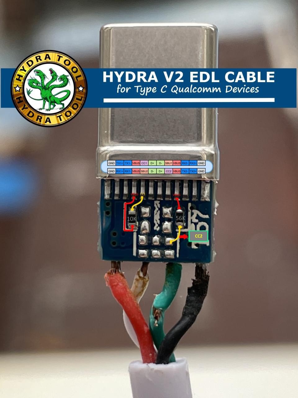 Cáp EDL Type-C V2 mới hỗ trợ Máy Điện Thoại vào Qualcomm 9008 (QHS-USB 9008)