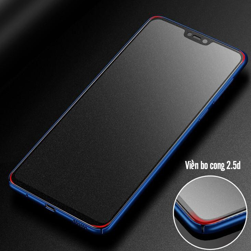 Cường lực nhám cho Xiaomi Redmi Note 7 - Note 7 Pro hạn chế vân tay Full viền Đen