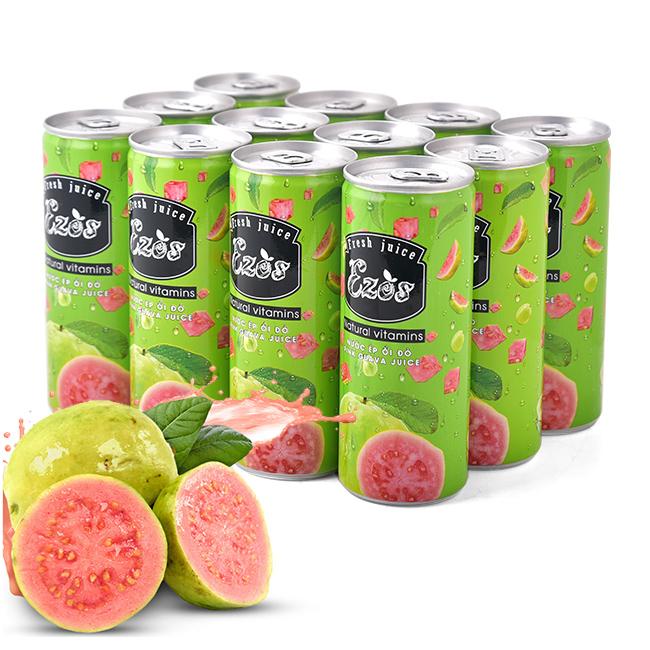 Nước Ép Ổi Đỏ Ezos Lốc 12 Lon x 240ml