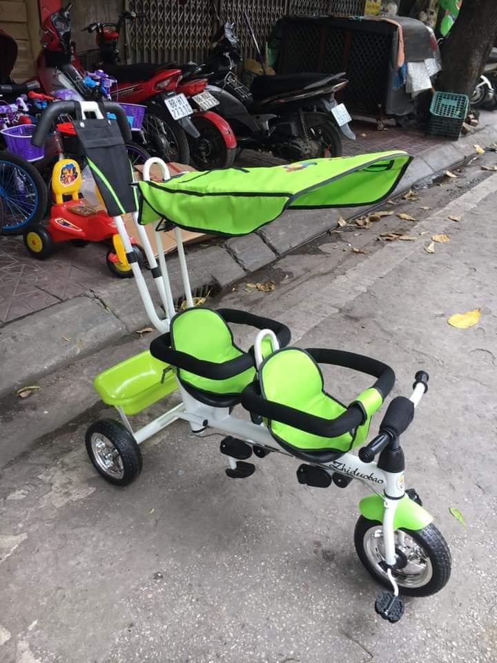 XE ĐẨY ĐÔI CHO BÉ KHUNG THÉP CHẮC CHẮN