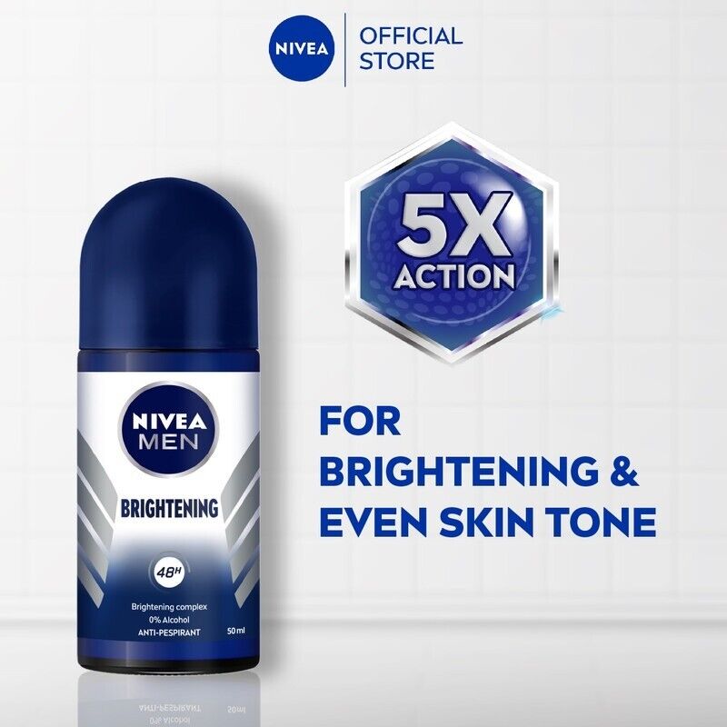 LĂN KHỬ MÙI NIVEA MEN  BRIGHTENING - THÁI LAN 50ML