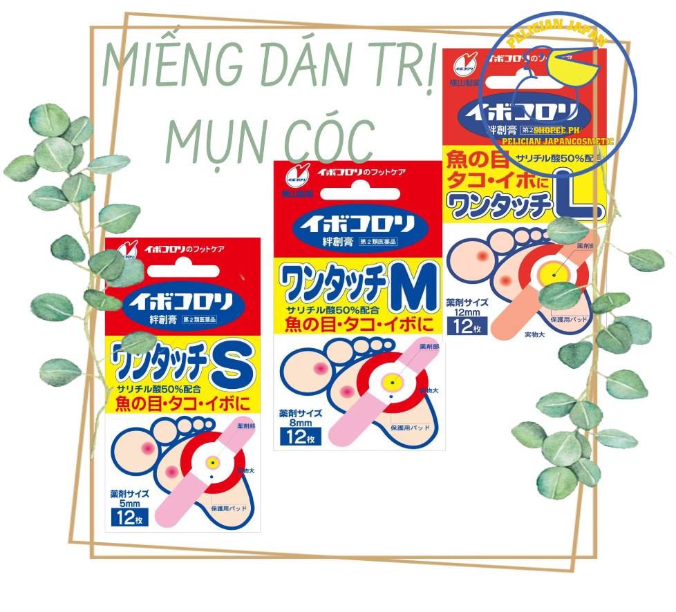 MIẾNG DÁN  MỤN CÓC  IBOKORORI 12 MIẾNG NHẬT BẢN