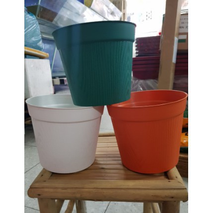 [HCM]COMBO 5 Chậu Nhựa Vân Gỗ Size 15cm x 13cm