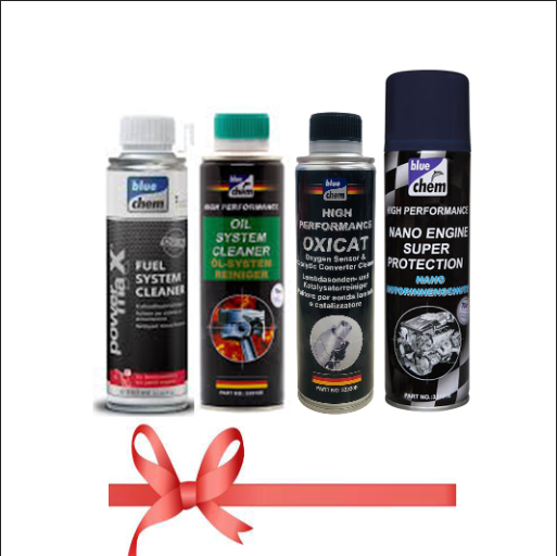 COMBO 4 sản phẩm chăm sóc xe ô tô máy xăng Bluechem