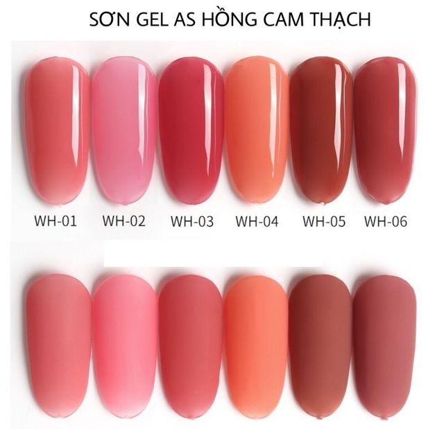 Sơn gel thạch AS mã WH trang trí móng làm nail mi