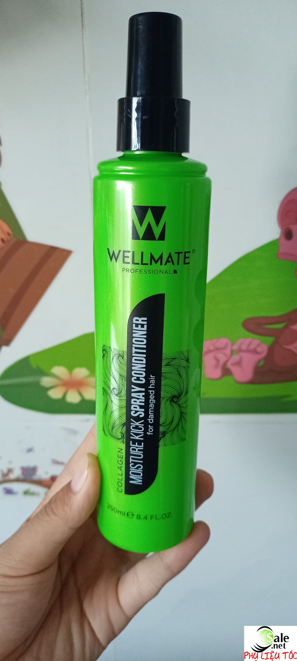 [HCM]Sữa dưỡng tóc wellmate xanh dùng để giữ nếp tóc uốn và dưỡng tóc hư tổn sau khi uốn