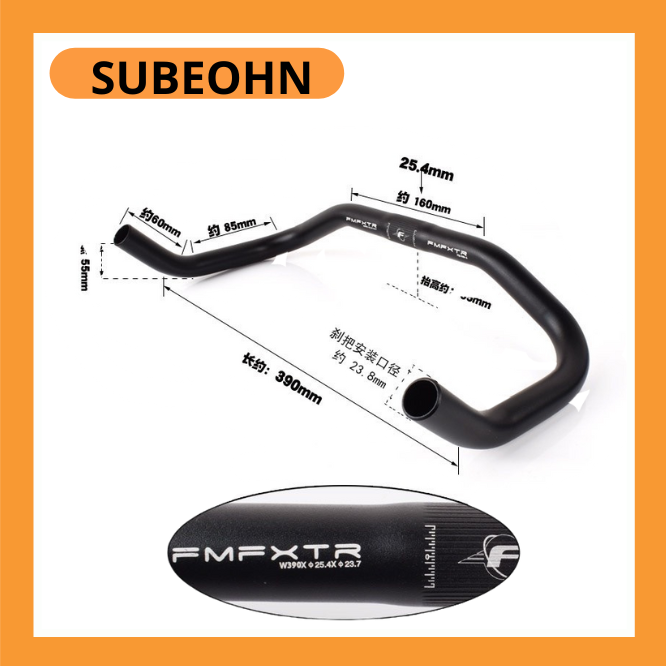 Ghi đông sừng trâu tay lái sừng trâu cho xe đạp thể thao 25.4mm
