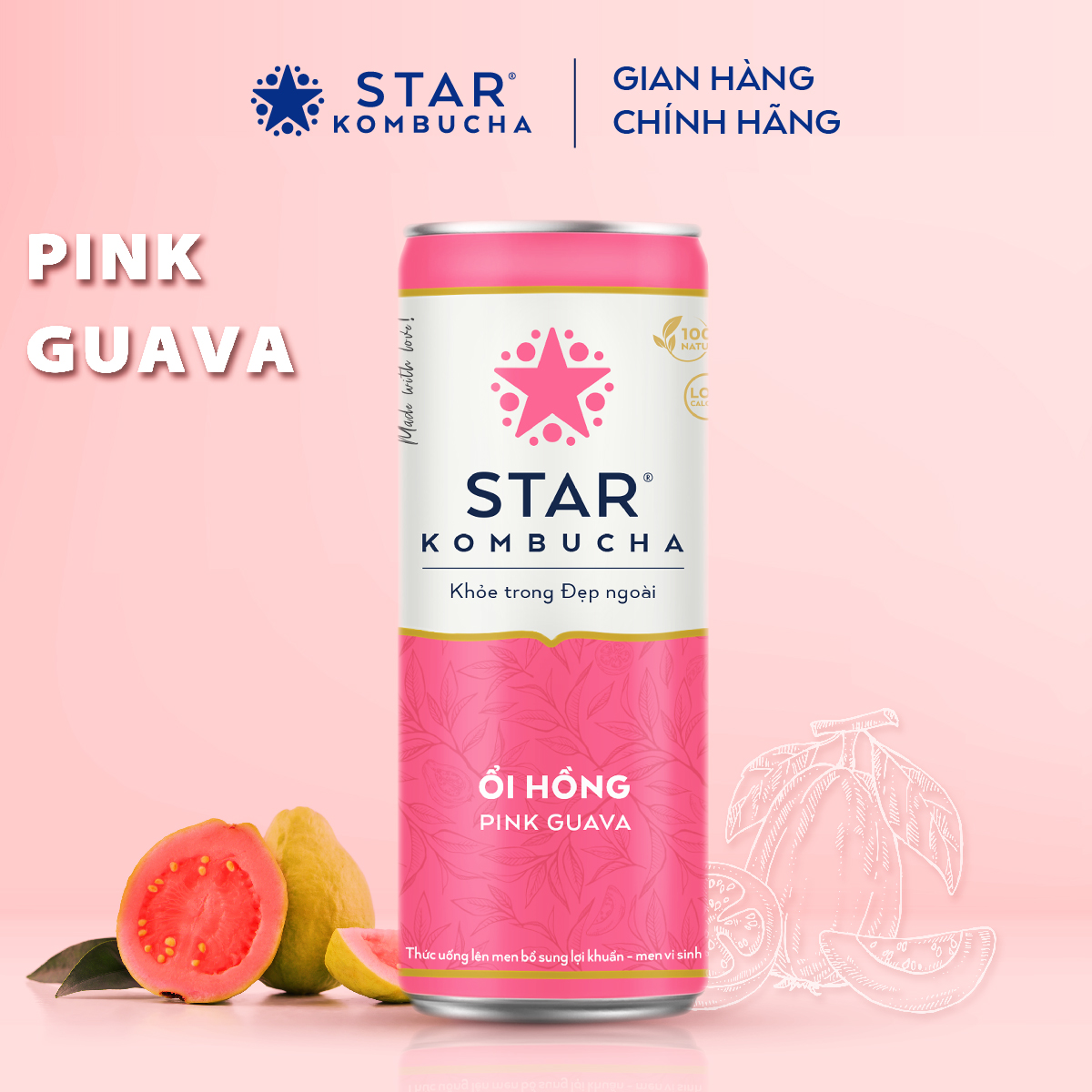 [GIFT] Combo 4 lon mix vị Star Kombucha (250ml/lon)