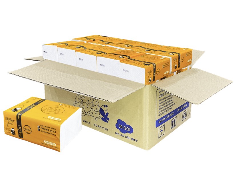 [ 2 LỰA CHỌN ] Combo 30 gói giấy ăn gấu trúc Sipiao- Bịch Giấy ăn MyLan 10 gói/bịch