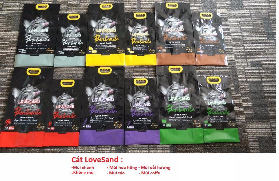 Cát Vệ Sinh Mèo Bentonite Love Sand  5L