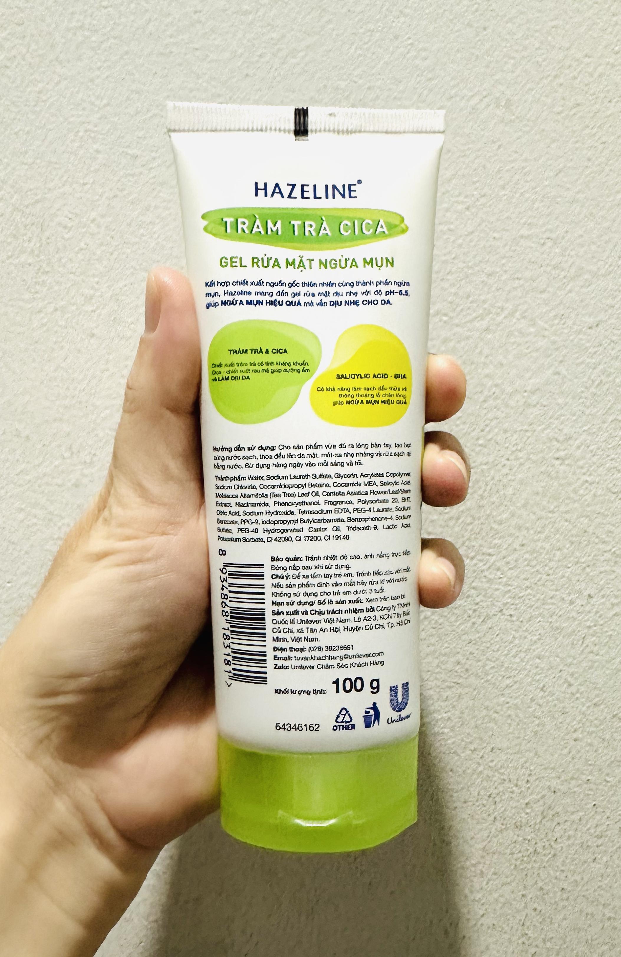 [HCM] (Chính hãng) 1 Tuýp sữa rửa mặt Hazeline 100g - Có lựa chọn sản phẩm