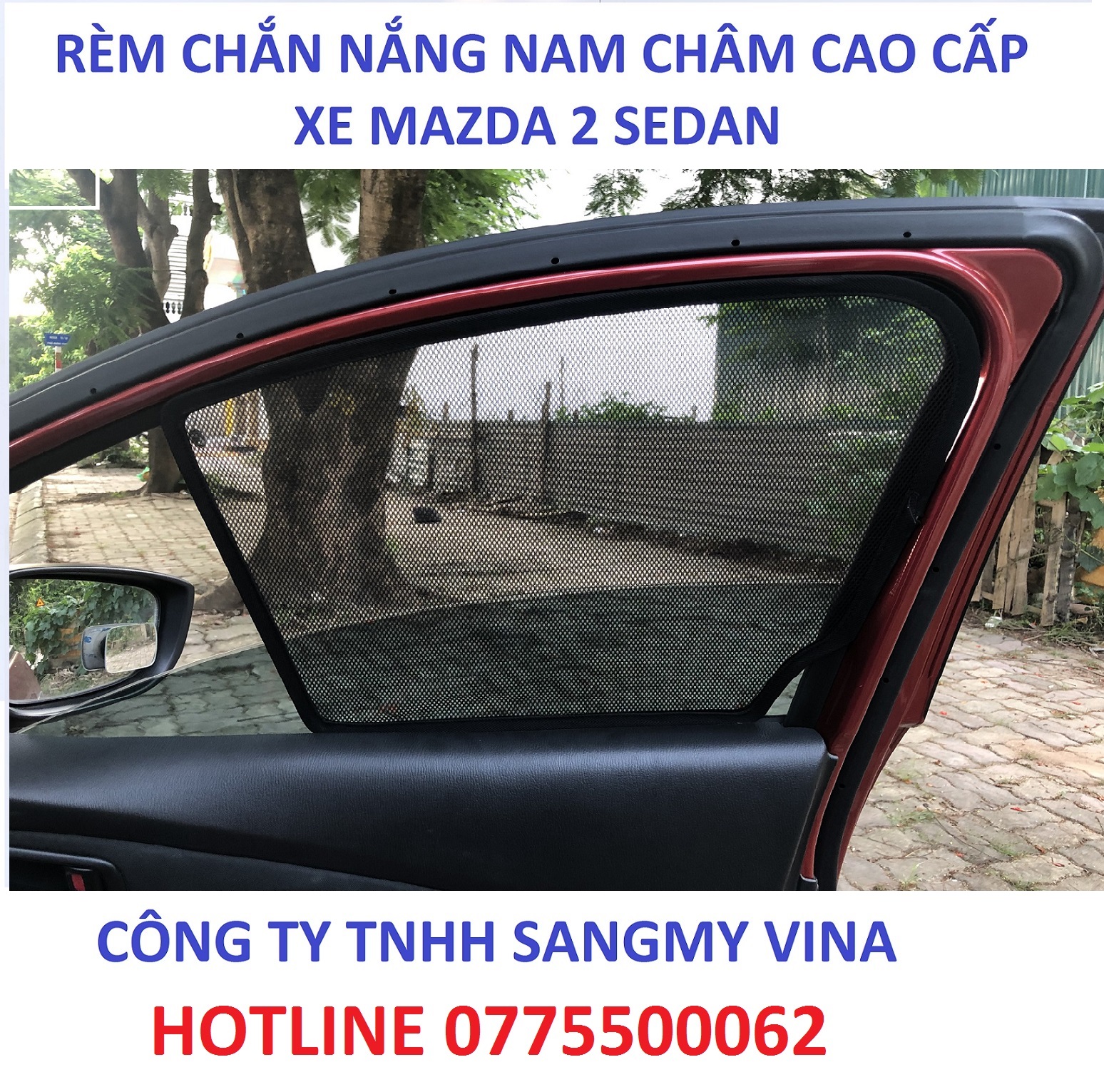 RÈM CHE CHẮN NẮNG NAM CHÂM XE MAZDA 2 SEDAN