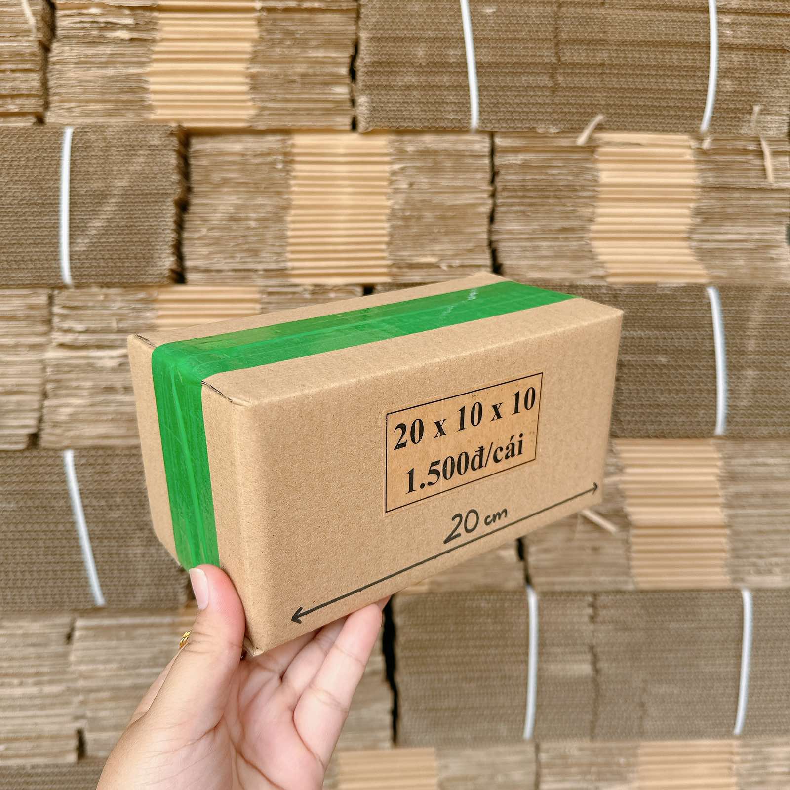 Kích thước 20x10x10 cm Combo 50 hộp carton đóng gói hàng hóa