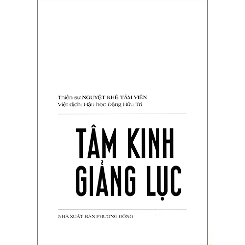 Sách - Tâm Kinh Giảng Lục