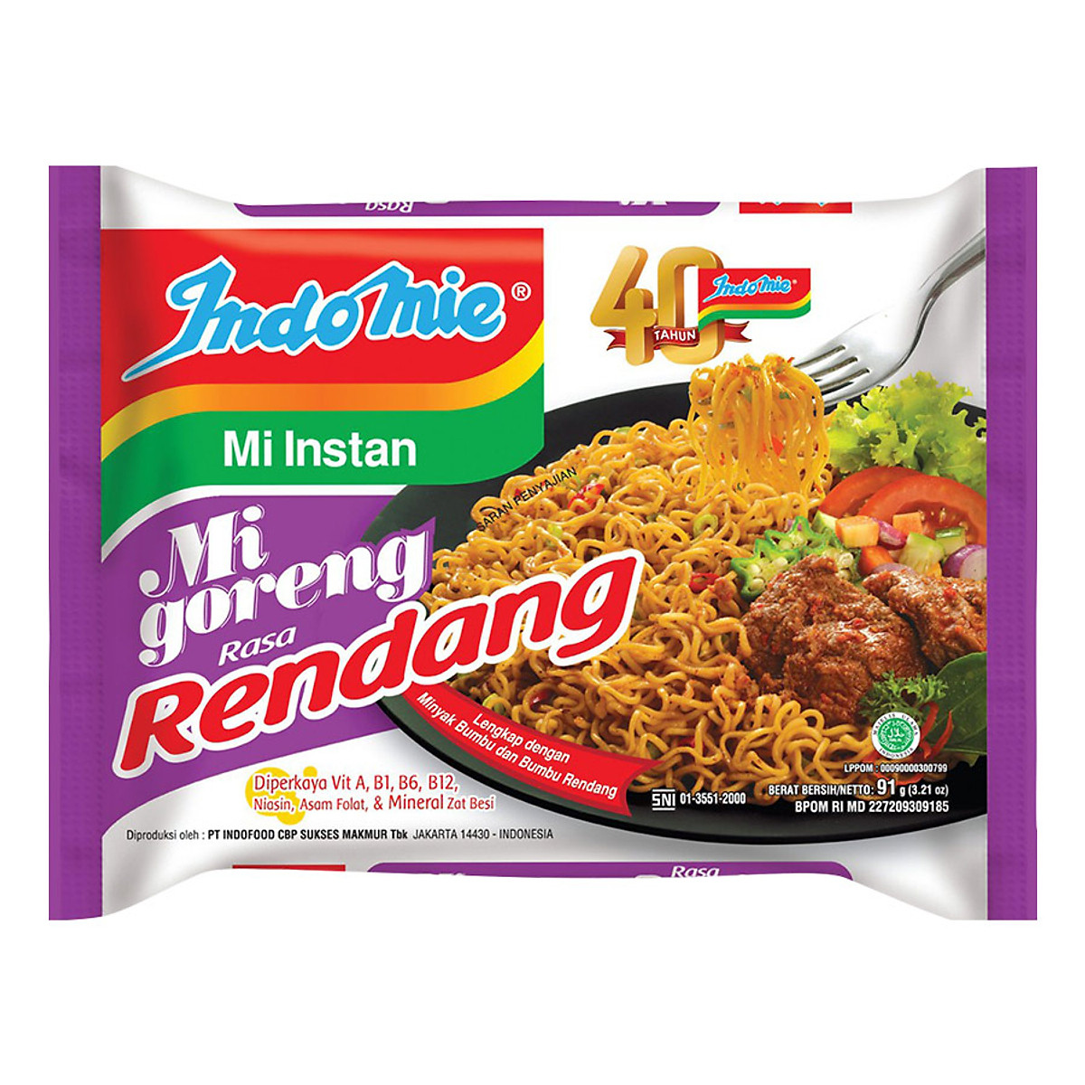 Thùng 40 gói mì Indomie - Vị bò cay