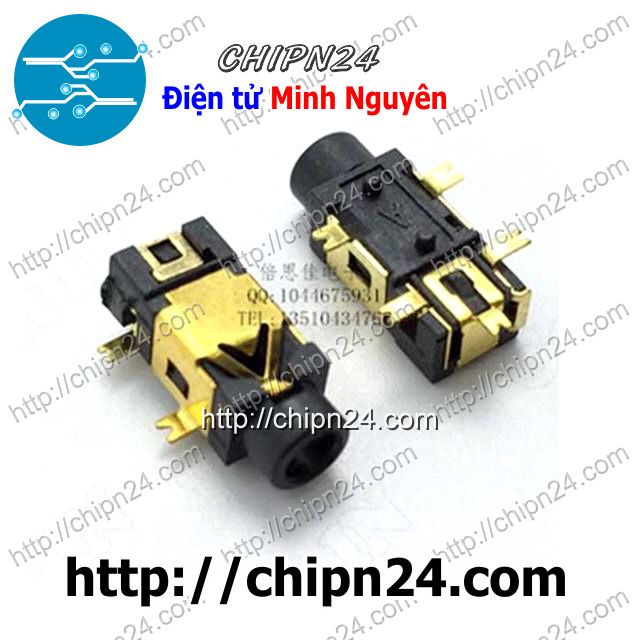 [4 cái] (G30) Jack cắm Audio 2.5mm PJ209 (CHÂN DÁN)