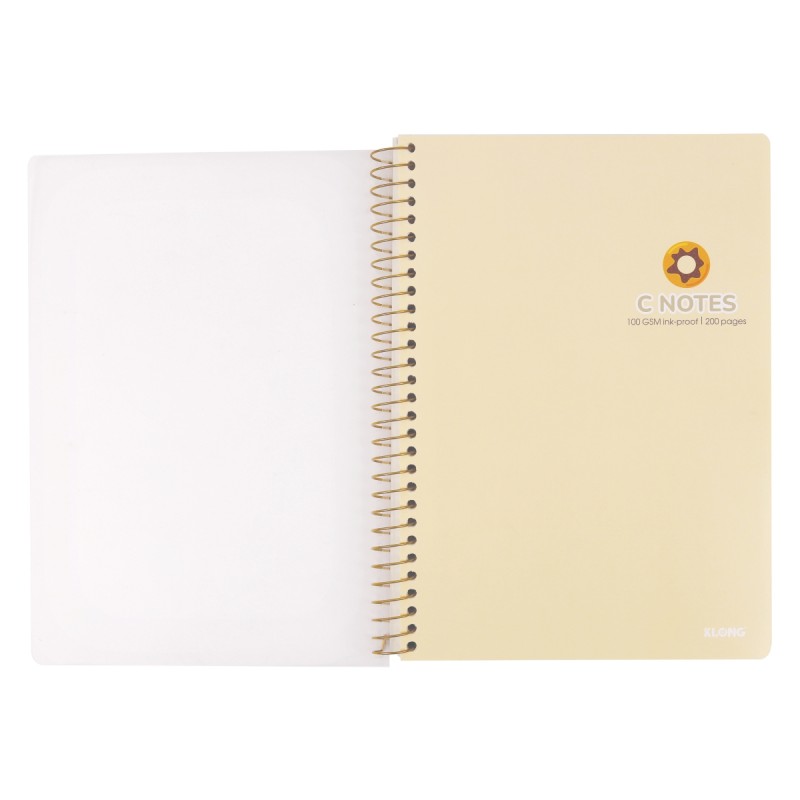 [DA ĐEN] KLONG Vở Lò Xo Đơn B5 C Notes (6x6)mm - 200 trang; MS: 588