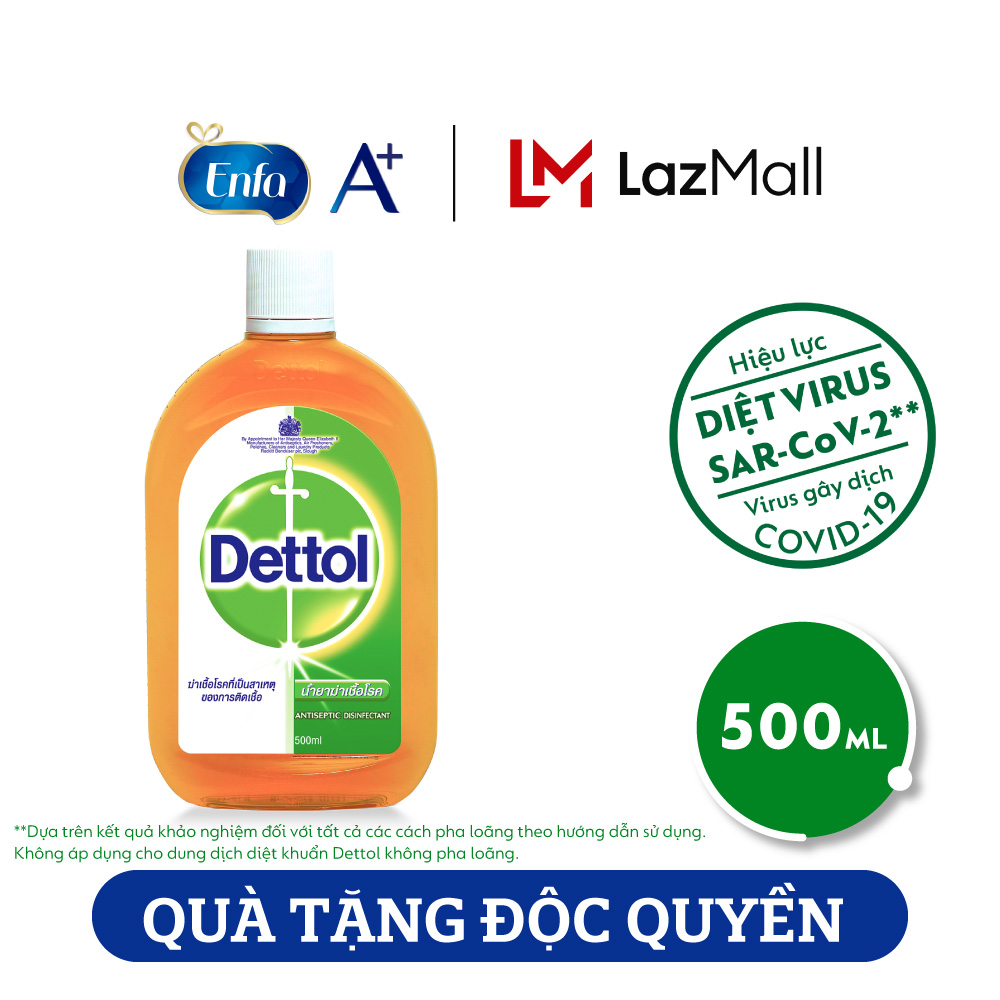 [Quà Tặng Enfa] Dung dịch diệt khuẩn Dettol 500ml
