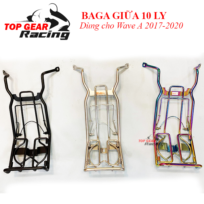 Baga Wave a 2017-2021 Titan, Inox, Đen Dày 10 Ly
