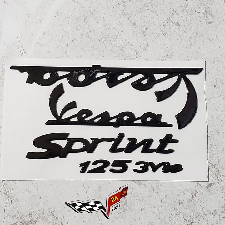 TEM XE VESPA SPRINT 125 3Vie ĐEN